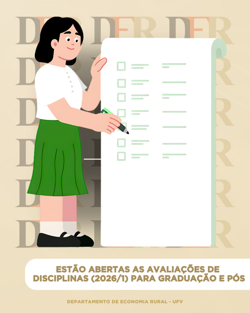 Estão abertas as avaliações de disciplinas (2026/1) para graduação e pós