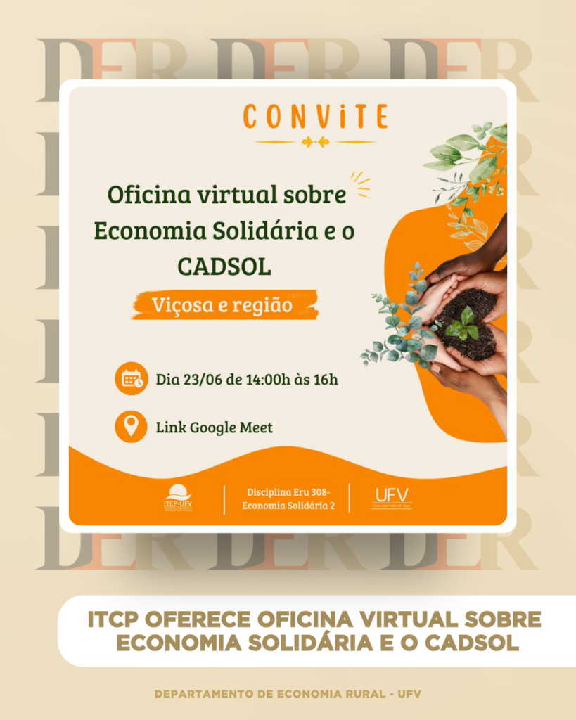 ITCP oferece oficina virtual sobre Economia Solidária e o CADSOL.